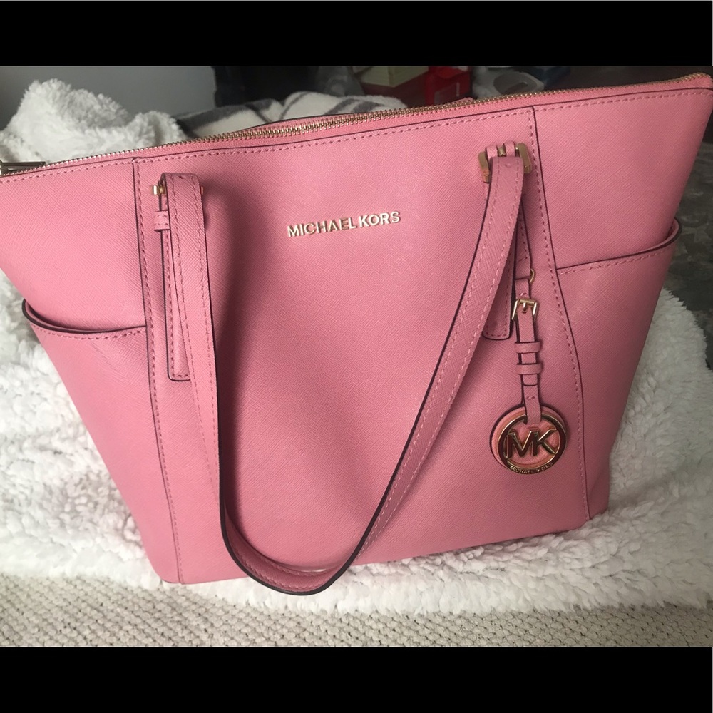 SOLD Michael Kors Jet Set Leather Tote